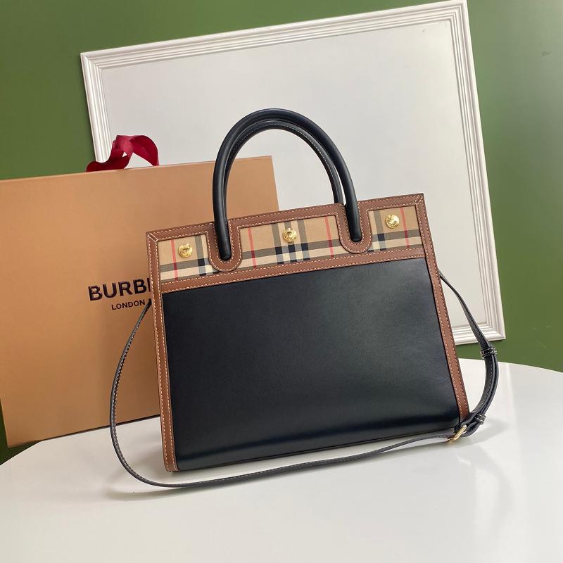 Burberry Handbags 80252691 PVC patchwork black